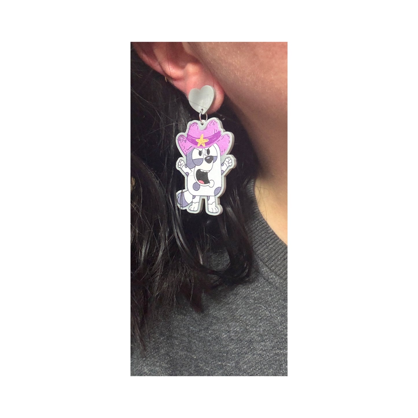 Cowgirl Muffin Drop Earrings