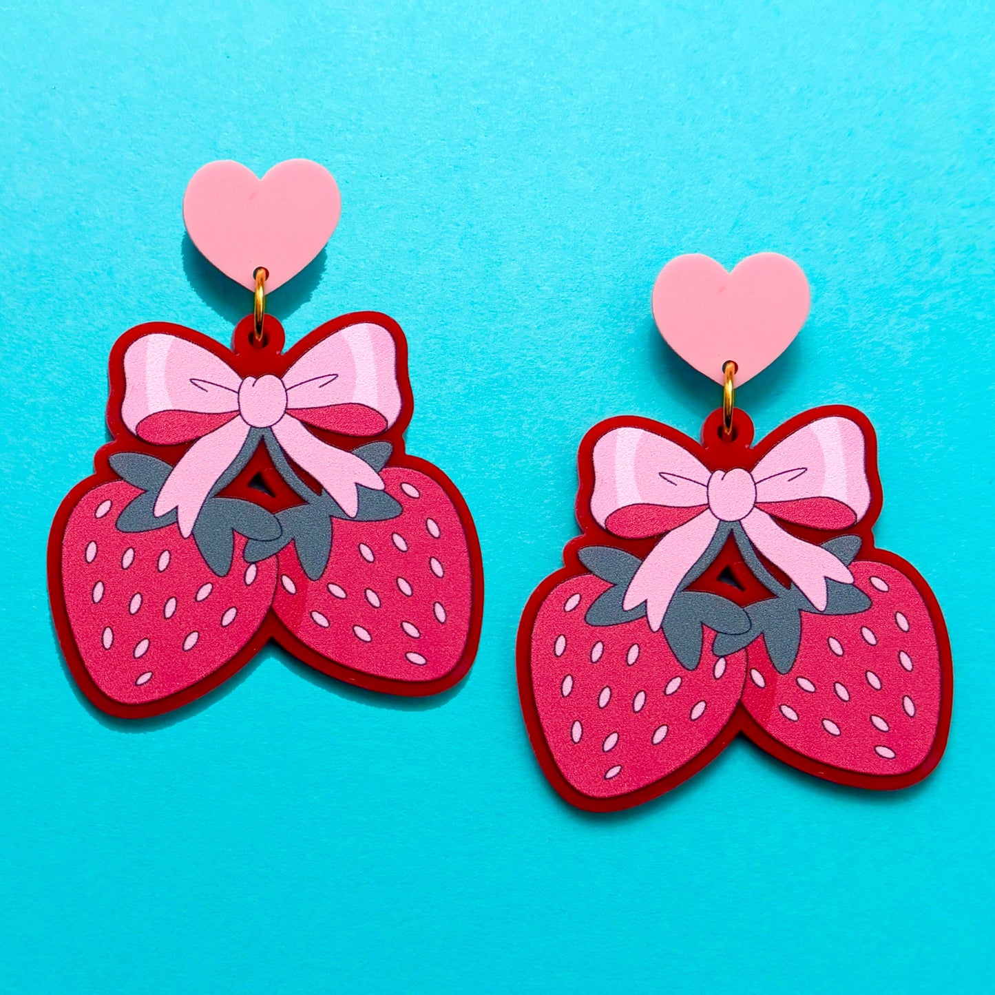 Blushing Berry Drop Earrings