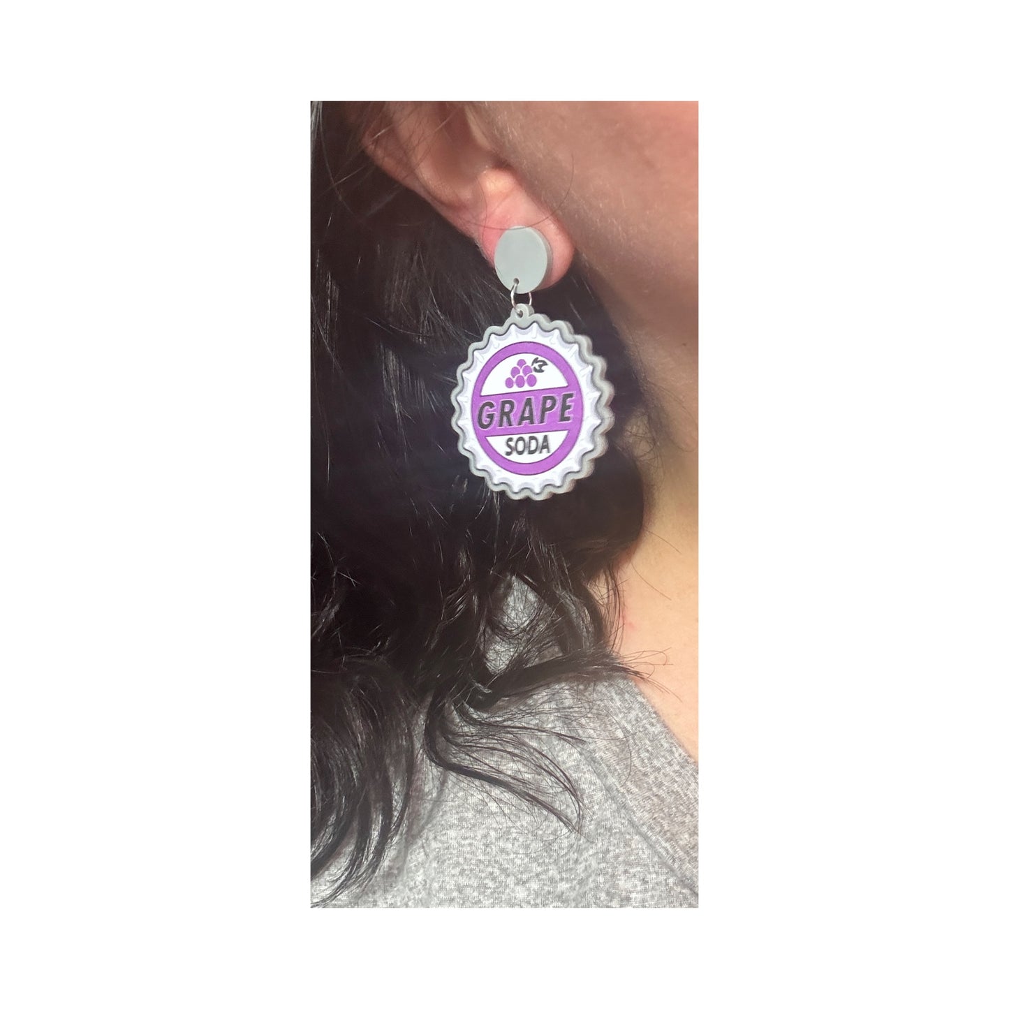 Grape Soda Acrylic Drop Earrings