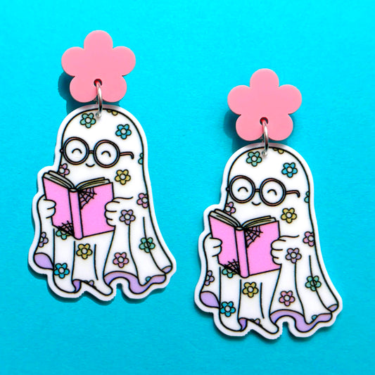 Groovy Glasses Bookish Boo Drop Earrings