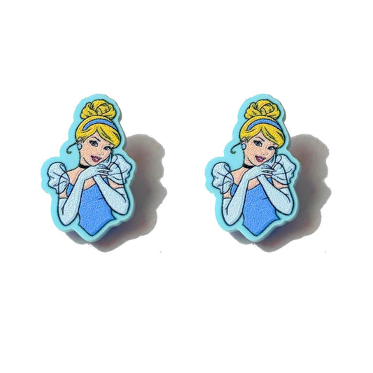 Glass Slipper Princess Post Earrings