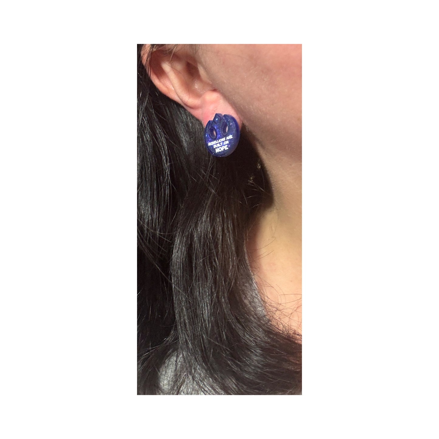 Rebellions Are Built On Hope Blue Post Earrings
