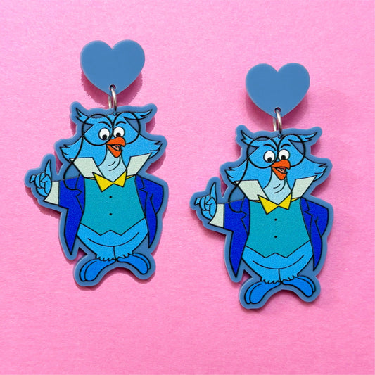 Owl Professor Drop Earrings