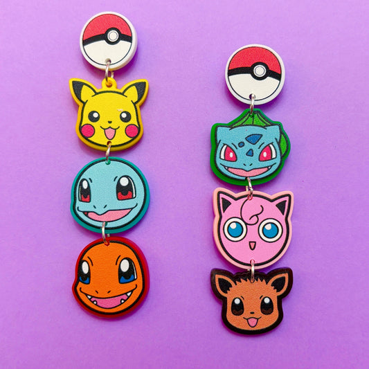 Poke Pals Tiered Drop Earrings