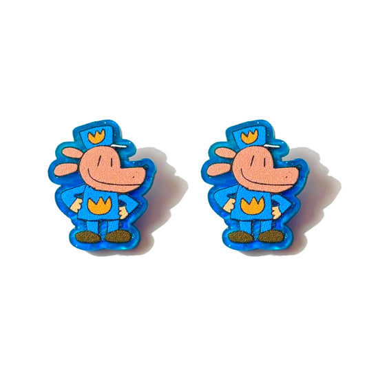 Police Dog Post Earrings