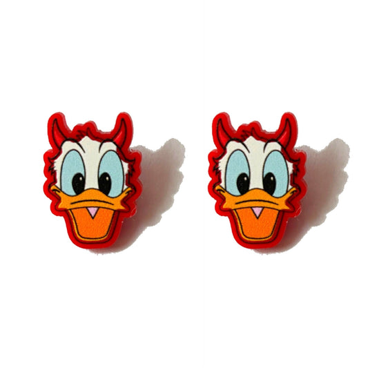 Devil Duck Post Earrings