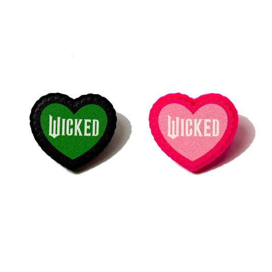 Wicked Matte Heart Post Earrings