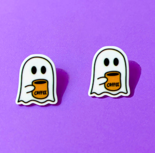 Coffee Ghost Post Earrings