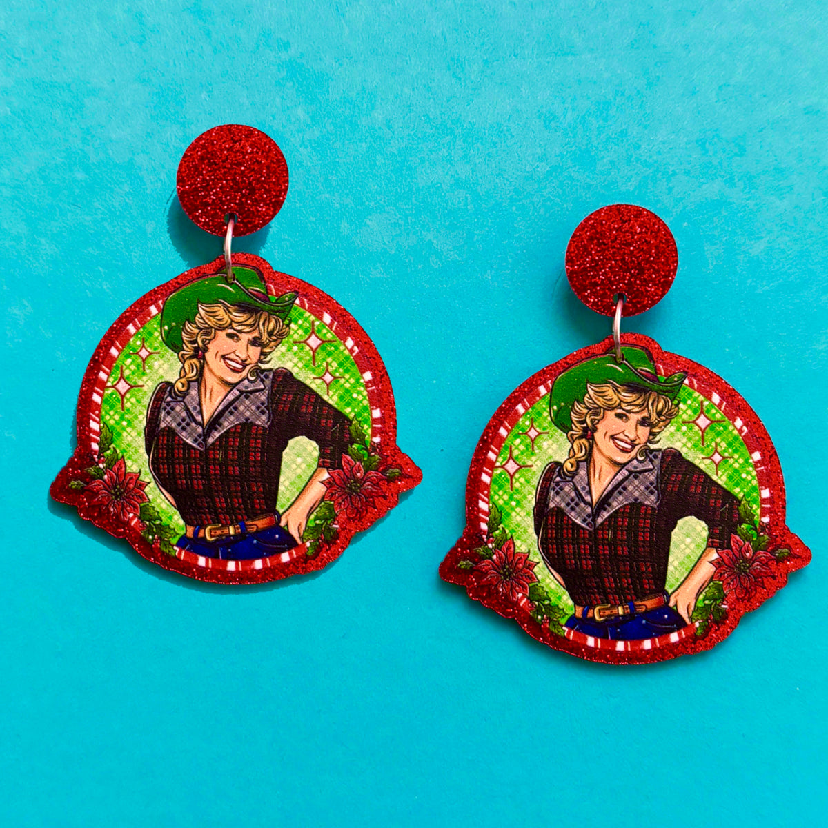Dolly Christmas Sparkle Drop Earrings
