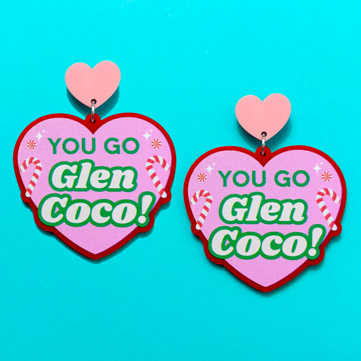 You Go Glen Coco! Heart Drop Earrings