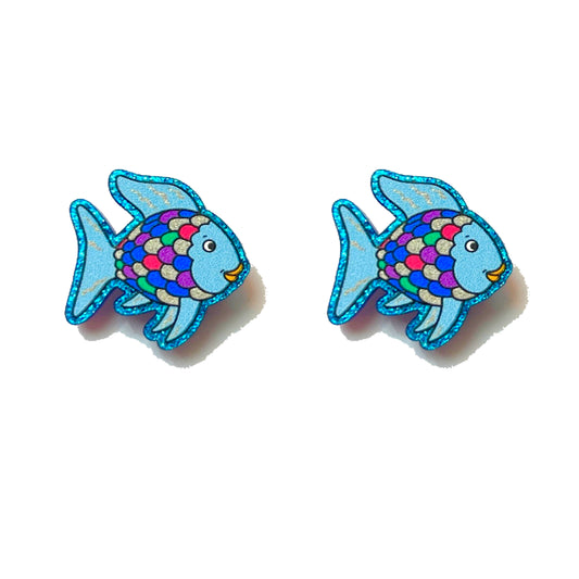 Rainbow Fish Acrylic Post Earrings