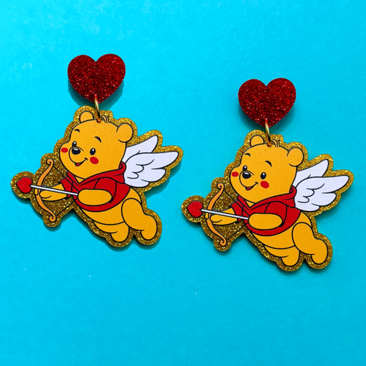 Cupid Pooh Drop Earrings