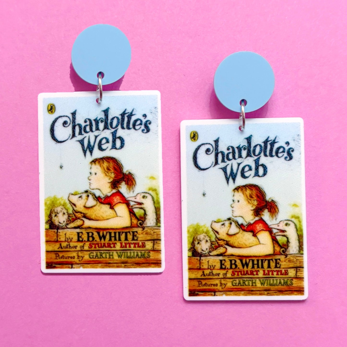 Charlotte’s Web Acrylic Drop Earrings