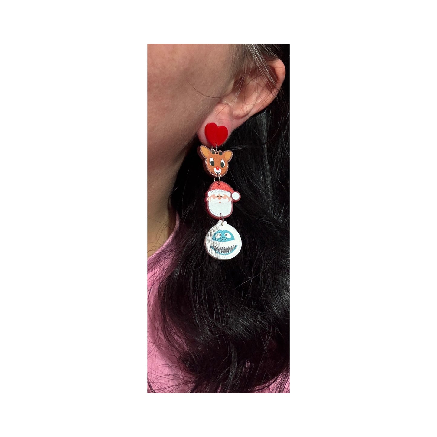 Rudolph & Friends Tiered Drop Earrings