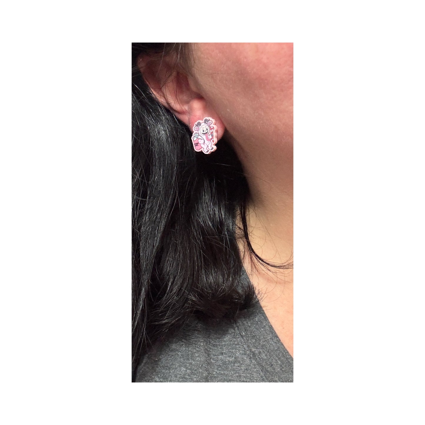 Bookish Krampus Cutie Post Earrings