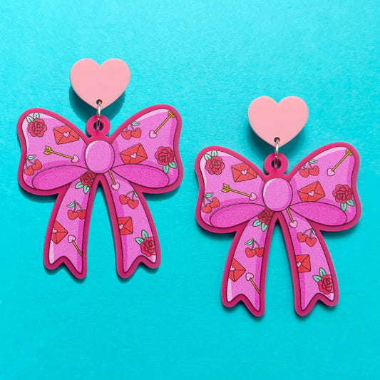 Romance Bow Drop Earrings