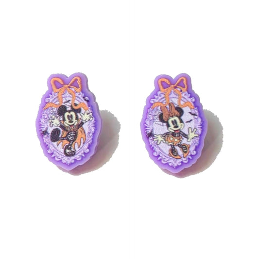 Spooky Mouse Couple Coquette Post Earrings