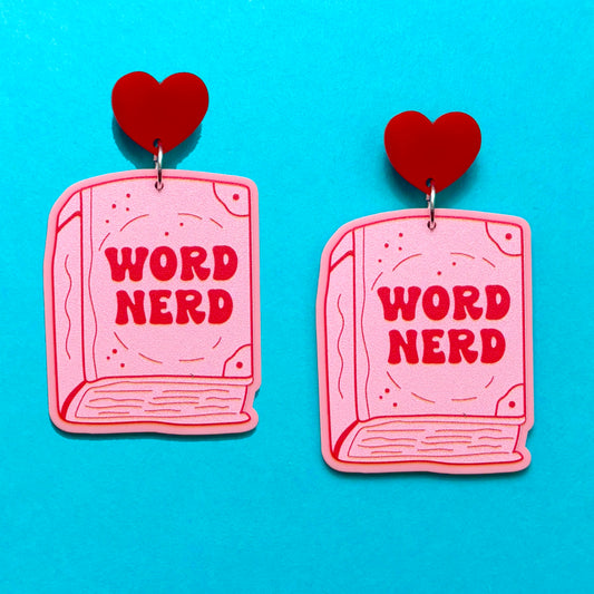 Word Nerd Drop Earrings