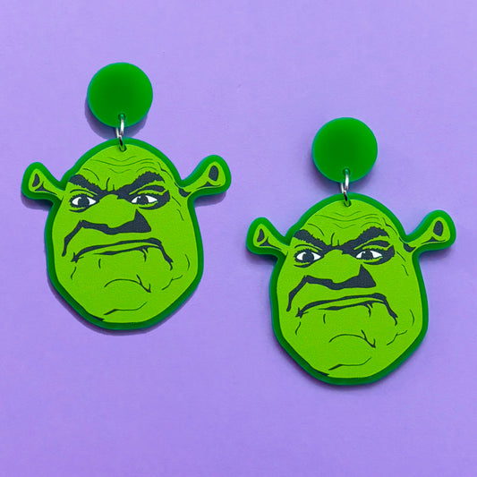 Grumpy Ogre Drop Earrings