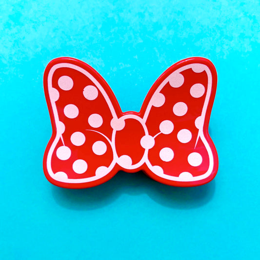 Small Mouse Bow Polka Dot Claw Clip