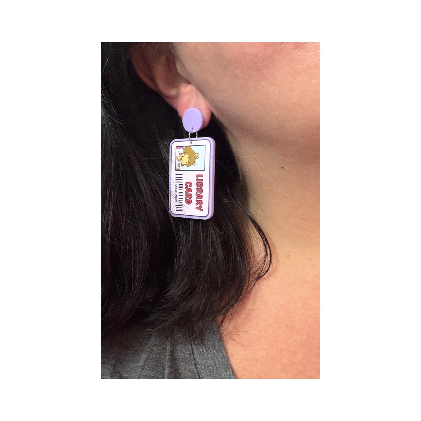 D.W. Library Card Drop Earrings