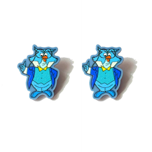 Owl Professor Post Earrings