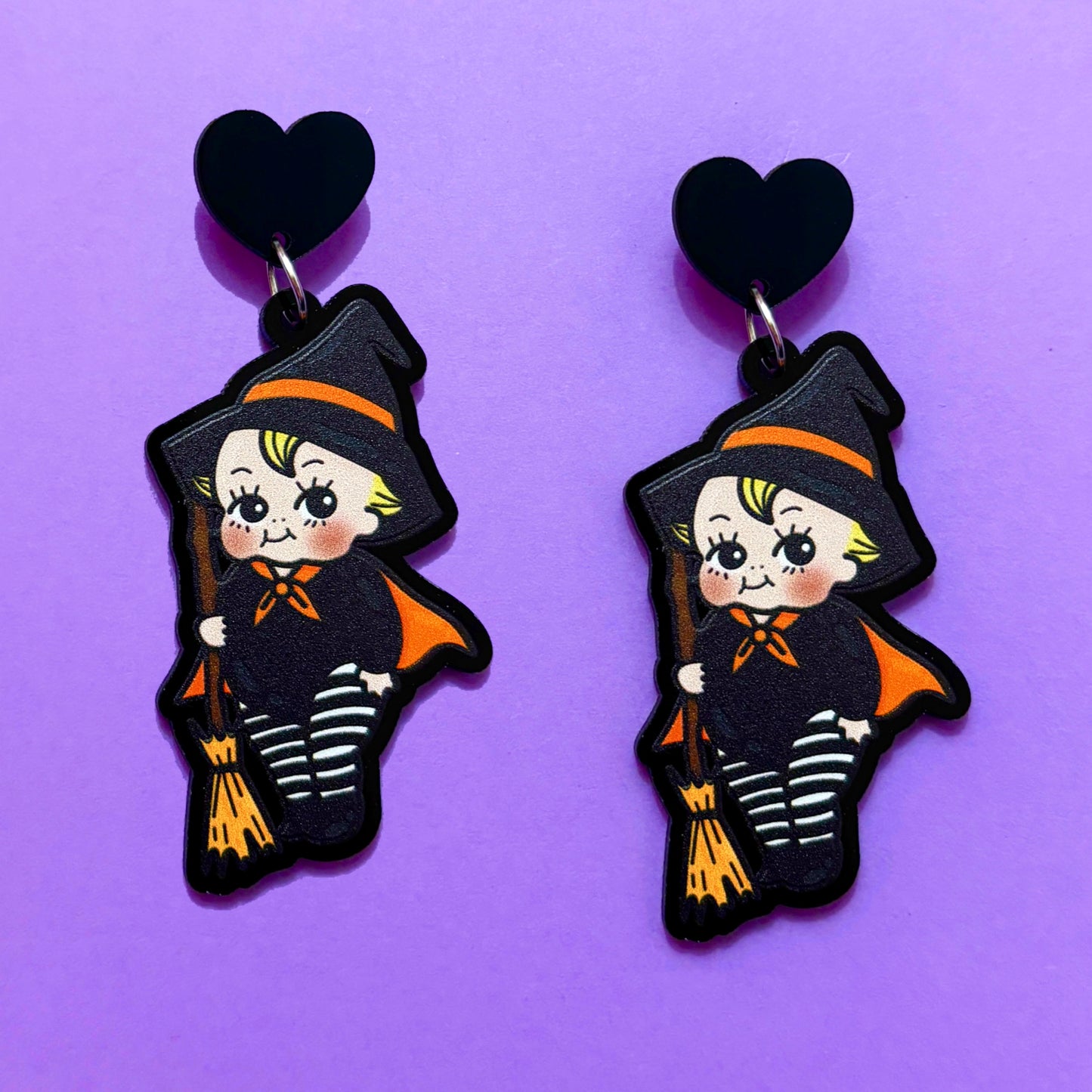 Witch Cutie Doll Drop Earrings