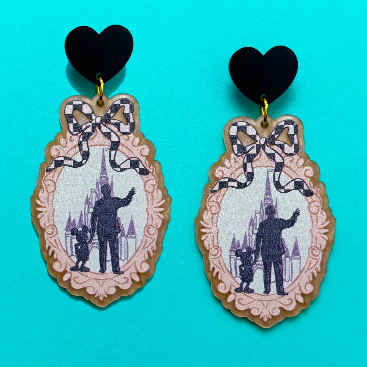 Partners Statue Cameo Drop Earrings