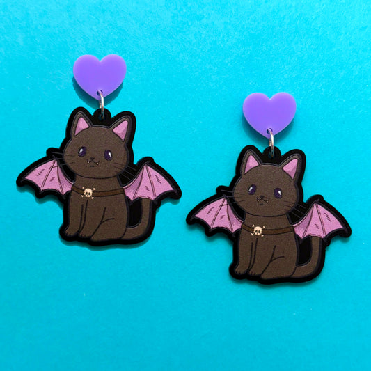 Vampire Kitty Drop Earrings
