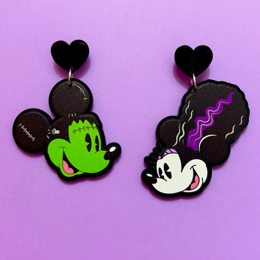 Franky Mouse & Bride Drop Earrings