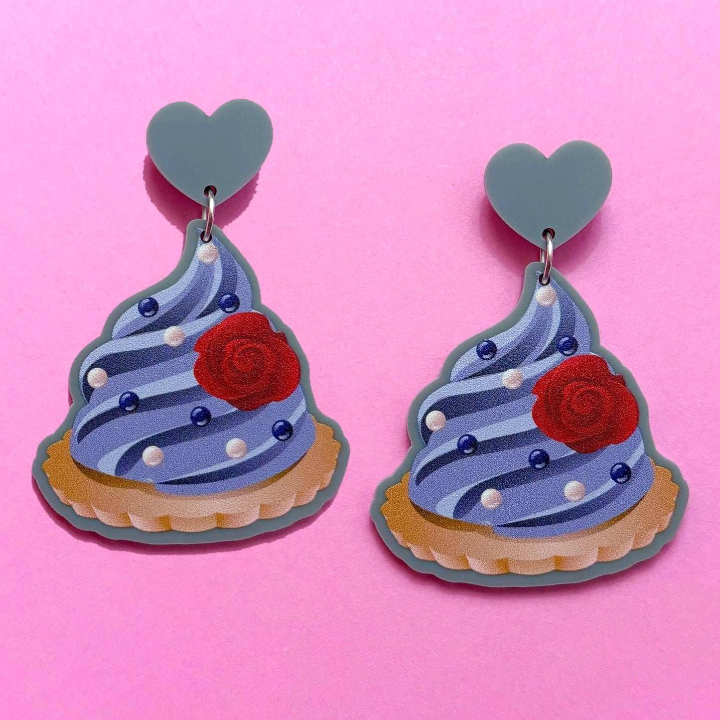 Grey Stuff Drop Earrings