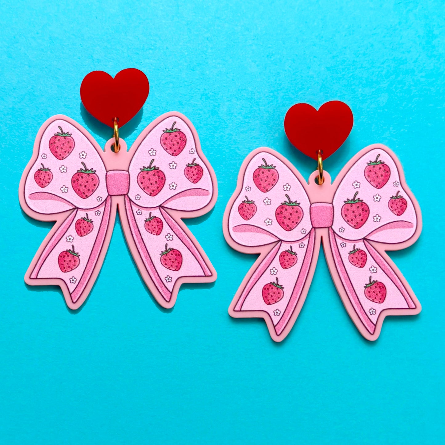 Berry Sweet Bow Drop Earrings