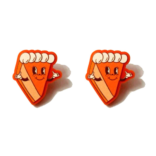 Retro Pumpkin Pie Post Earrings