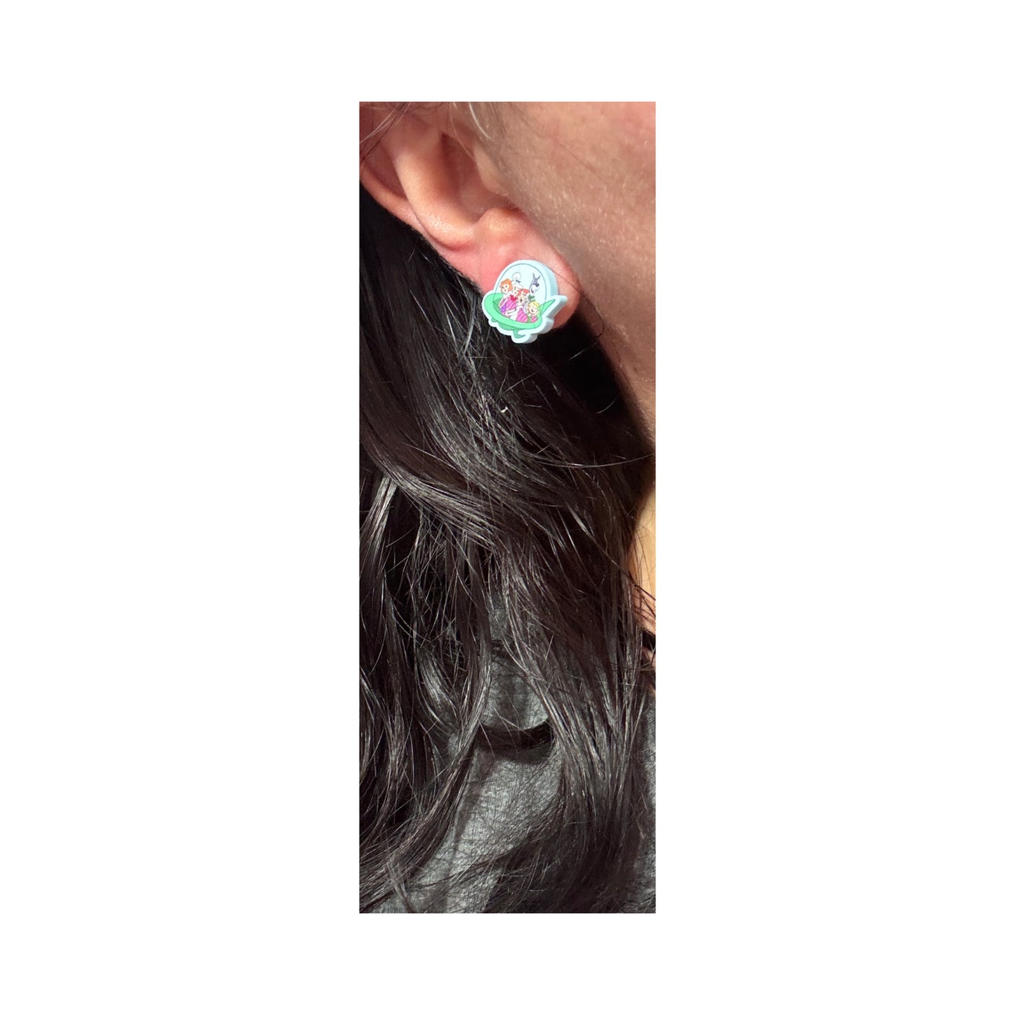 Retro Space Family Post Earrings