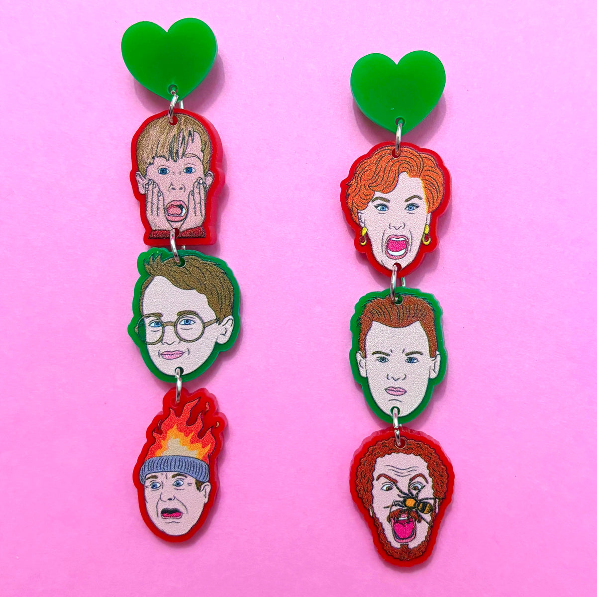 Home Alone Tiered Drop Earrings