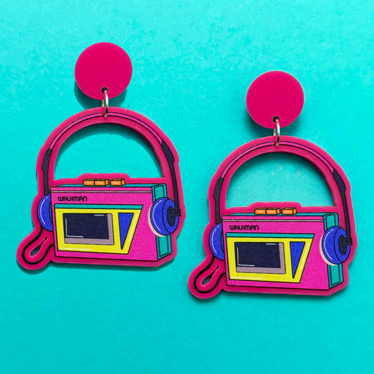 80s Walkman Drop Earrings
