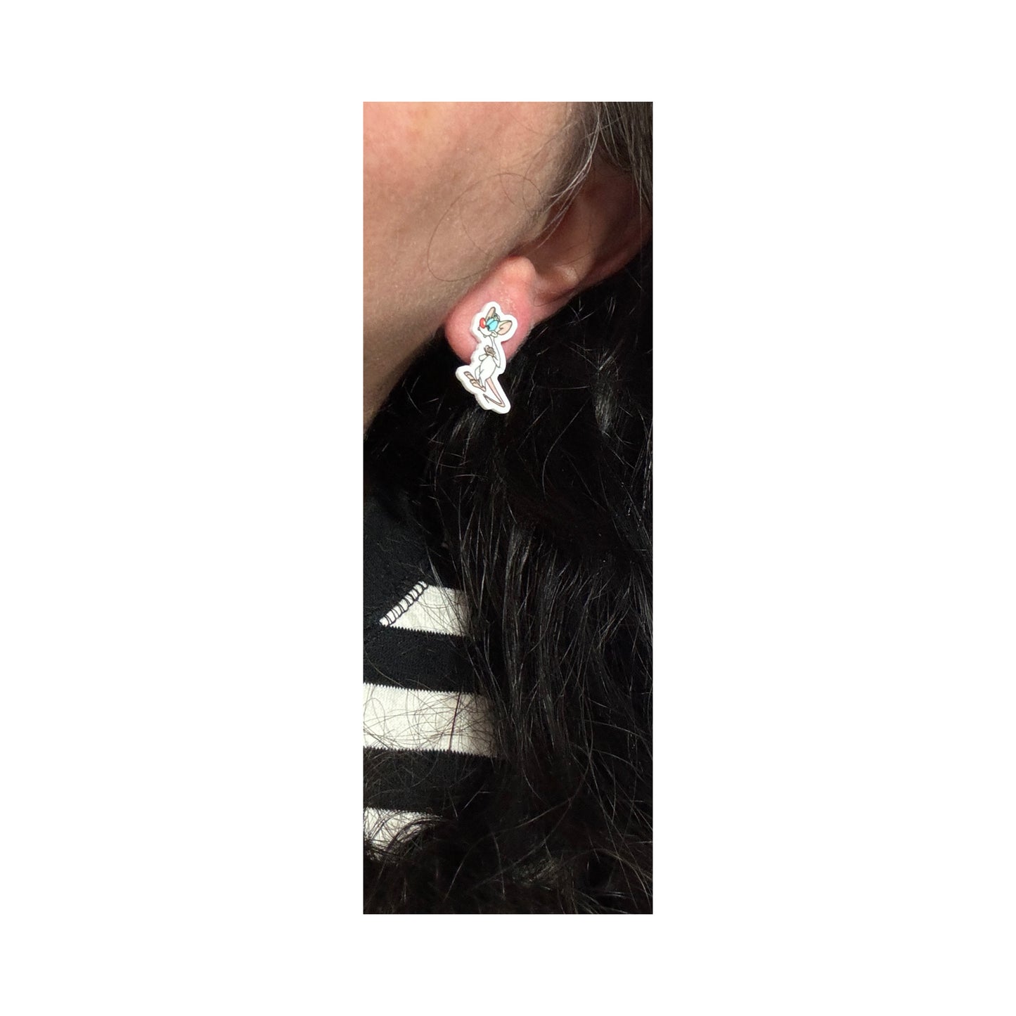 Pinky & Brain Post Earrings