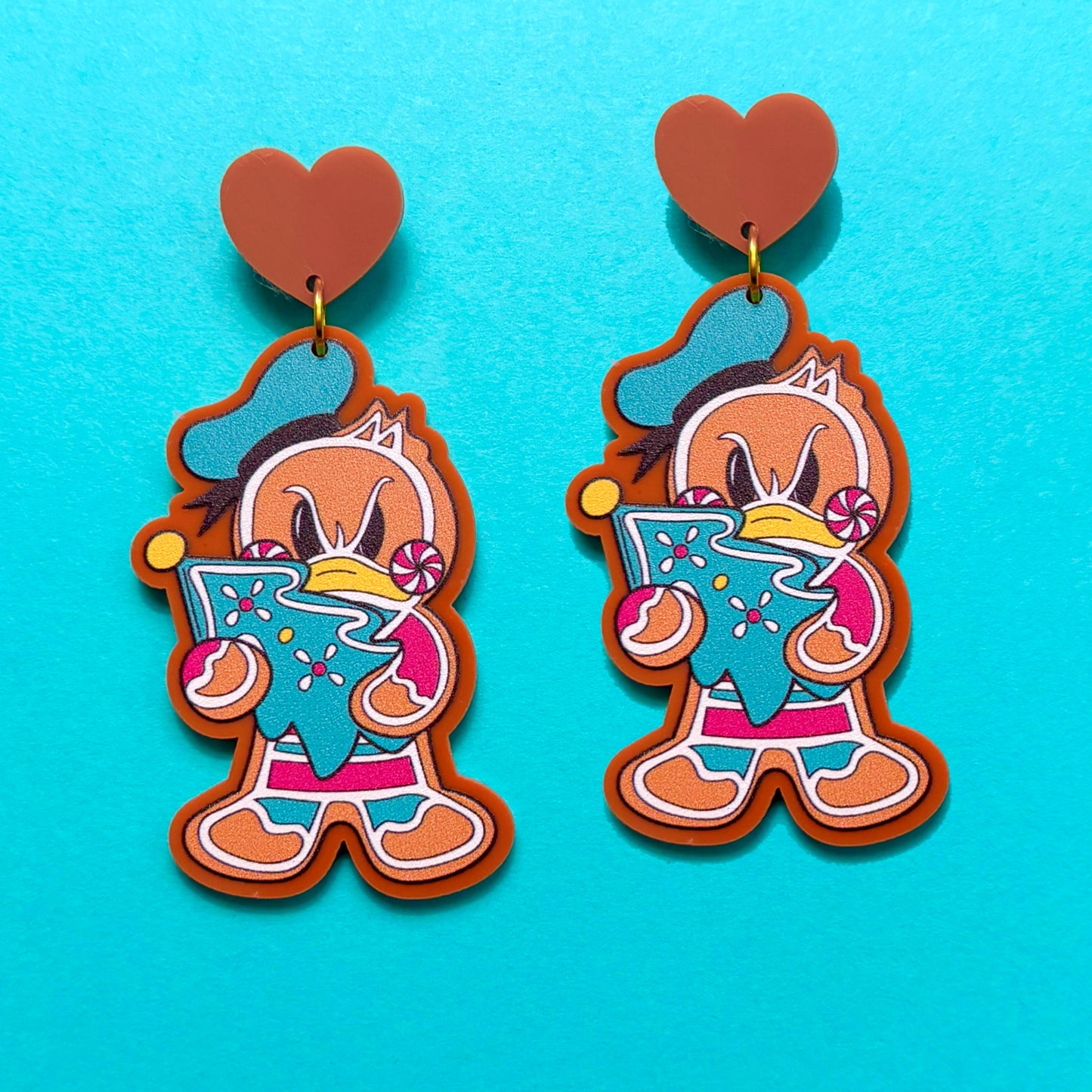 Sailor Duck Gingerbread Drop Earrings