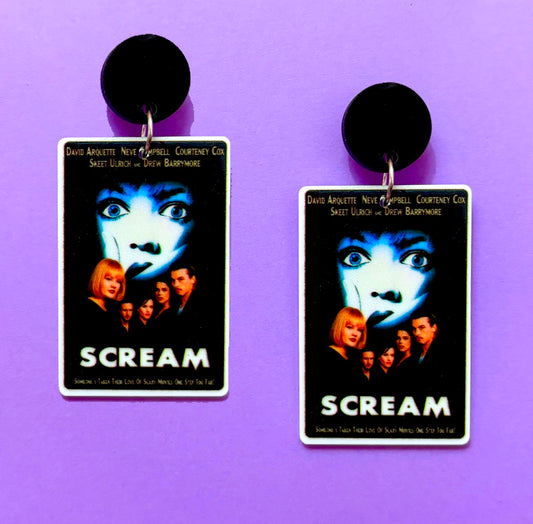 Scream Acrylic Drop Earrings