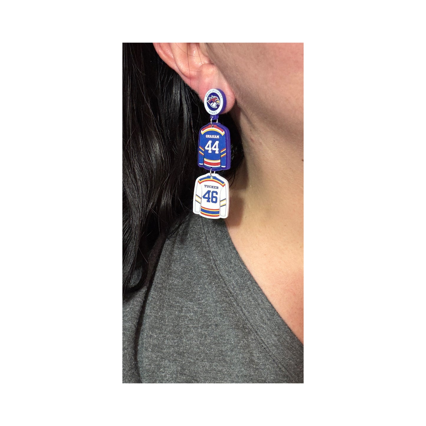 Briar Hawks Jersey Tiered Drop Earrings