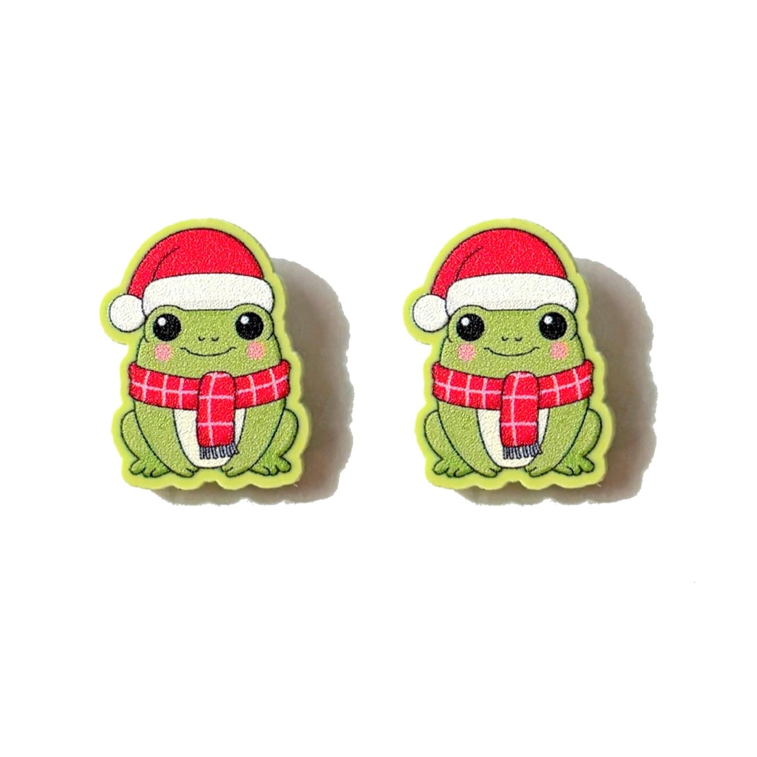Santa Hat Froggy Post Earrings