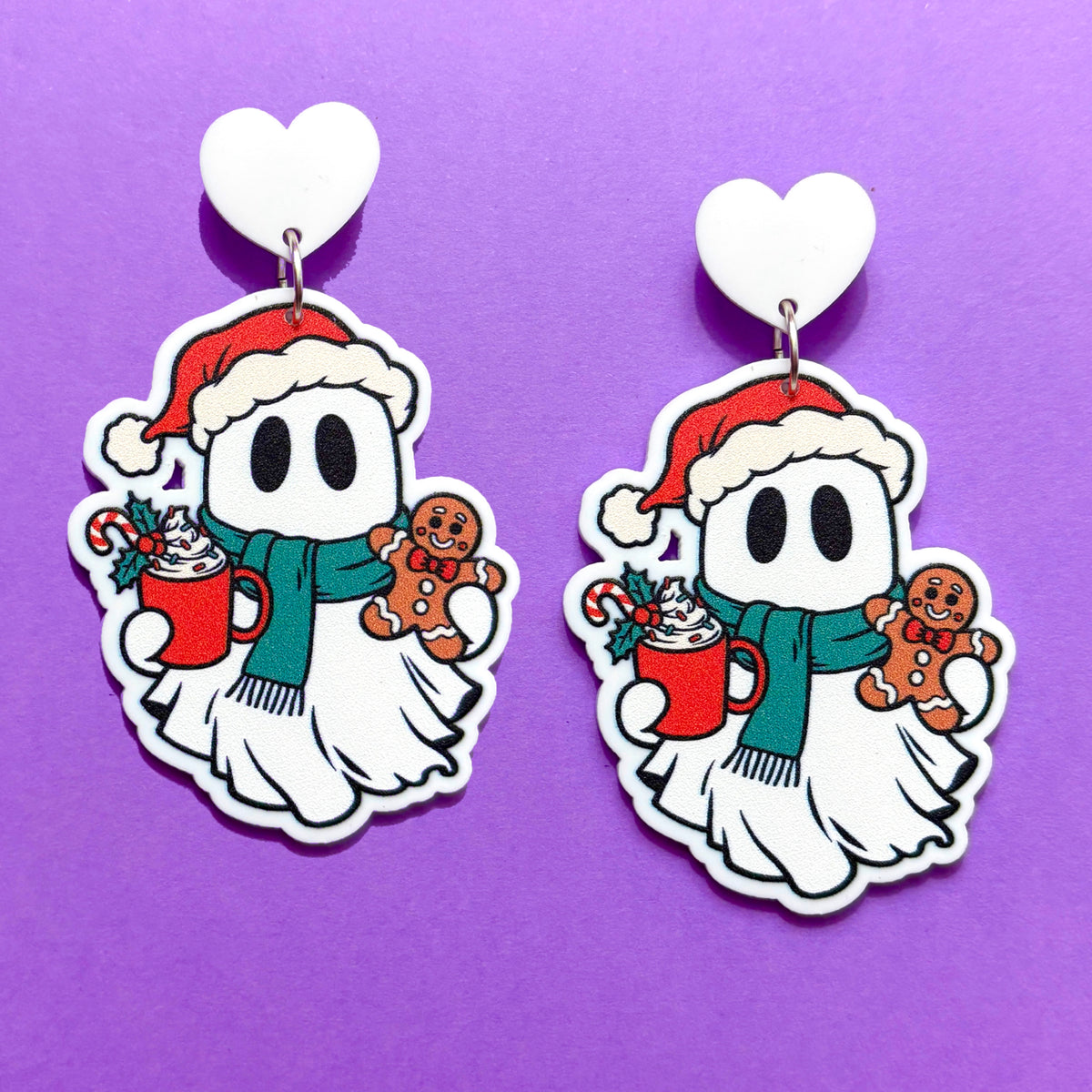 Festive Ghostie Drop Earrings
