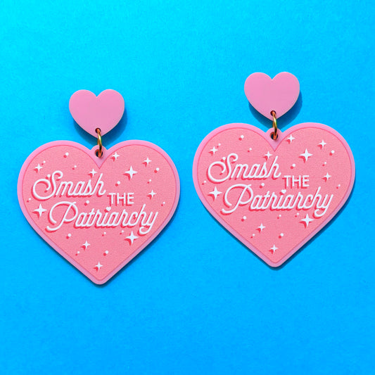 Smash The Patriarchy Acrylic Drop Earrings