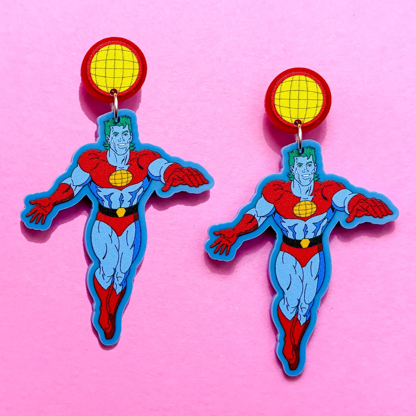 Captain Planet Drop Earrings