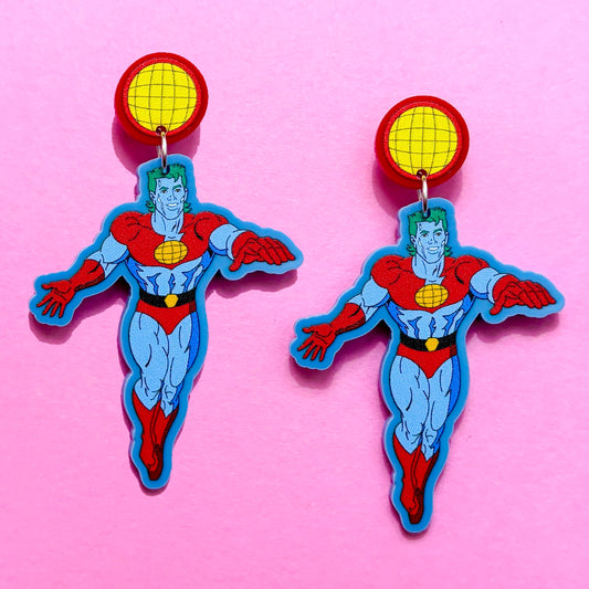 Captain Planet Drop Earrings