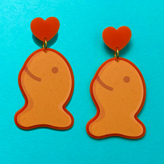 Goldfish Cracker Drop Earrings