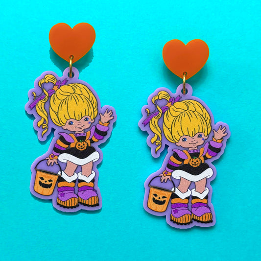 Spooky Rainbow Girl Drop Earrings