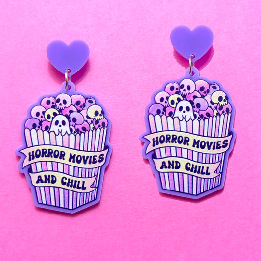 Pastel Ghostie Popcorn Drop Earrings