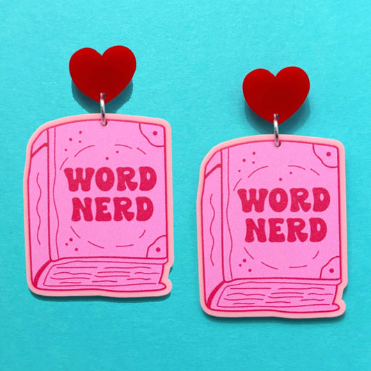 Word Nerd Drop Earrings