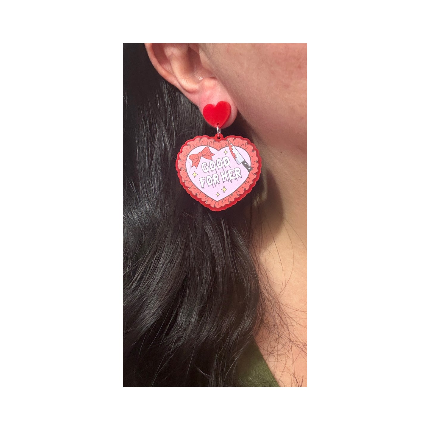 Good For Her Heart Drop Earrings